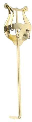 Goldene Metall Marschgabel für Cornet und Kleine Instrumente, Tragbar | Trompetenständer, Musikhalterclip, Tenorhorn Marschgabel, Buchhalterung, Spielzeug Trompete für Kinder