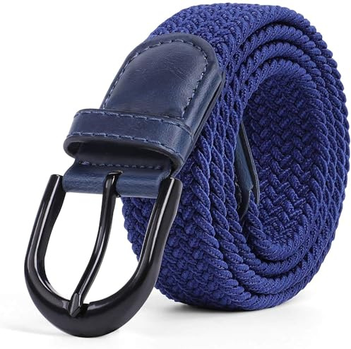 JasGood Geflochtener Stretch Canvas Gürtel Elastischer Casual Gürtel für Herren und Damen