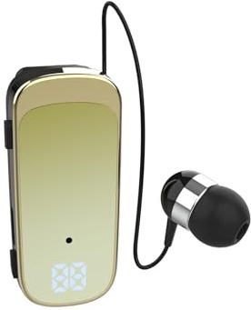 Bluetooth Headset mit Mikrofon Freisprechanlage Bluetooth Handy Lavalier Auto Kopfhörer Einziehbarer drahtloser Ohrhörer In Ear Kopfhörer für Autofahren Business Büro Earphone Freisprecheinrichtung