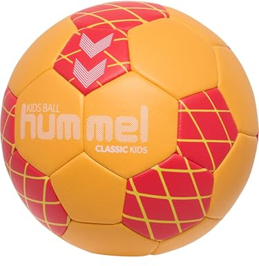 hummel, hmlCLASSIC - Pallone da pallamano per bambini, arancione/rosso/giallo, 0
