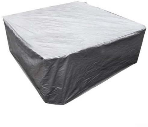 HEBEOT Grande copertura quadrata per spa all'aperto, tessuto Oxford 210D, impermeabile, isolamento termico, copertura di ricambio per vasca idromassaggio (220 x 220 x 85 cm)