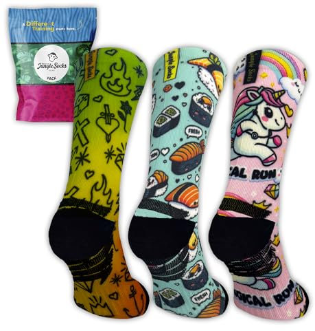 Jungle Socks Running Series - 3er-Pack Hochleistungs-Laufsocken, Atmungsaktiv, Kompressiv und Verstärkt.