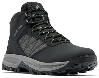 Columbia Mens Transverse Waterproof Hiking Boot, Black/Titanium Grey Steel, 8