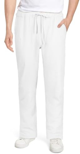 AUYAO Pantalones Hombre Casuales, Pantalón para Hombre con Bolsillos con Cordón, Largos Pantalones Fitness Gym, Ropa de Hombre, Pantalones Ligeros Estilo Playero, M