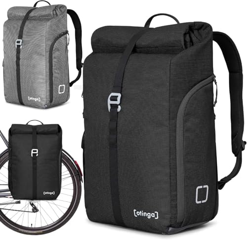 otinga® Flip V3 Fahrradtasche Rucksack [34L Volumen] für jeden Gepäckträger I Stylische Fahrradtasche reflektierend für maximale Sicherheit | Fahrradrucksack Gepäckträger in 3 Sekunden umgebaut