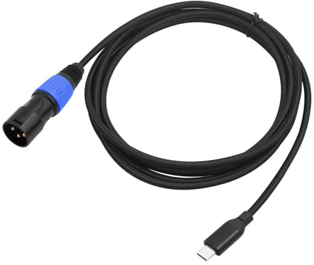 Mumuve Cable USB tipo C a XLR de 3 pines a XLR macho de 3 pines, conectores adaptadores de cable XLR balanceados a cable tipo C