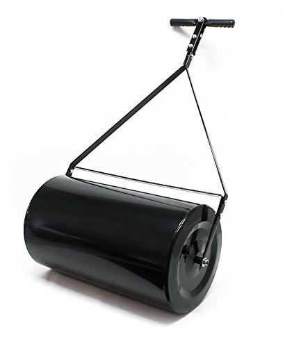 Lawn Rollers,Combination Push/Tow Poly Lawn Roller with Easy Turn Tethered Plug,Durable Iron Garden Lawn Roller, 14 by 24, for Lawn and Garden Tractors (60L/16 Gallon)