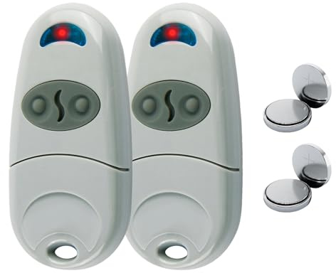 2 PCS Mando Garaje Universal 433,92 MHz, 2 Canales Mando a Distancia Garaje, Mando Garaje Clonador Compatible con TOP 432NA, TOP 432 SA, TOP 432EE y TOP 432 A