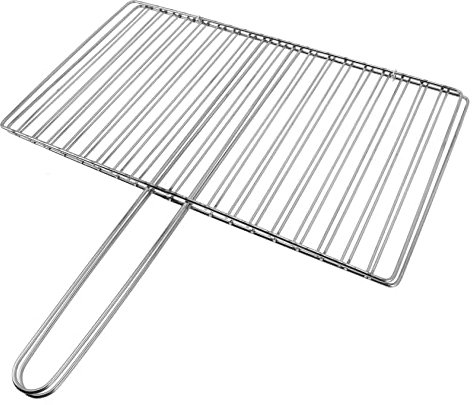 Abaodam Edelstahl-grillkorb Runder Grillrost Für Fischgrillen Camping-grillkorb Mit Clip-Stil Als Grillzubehör Leicht Tragbar Für Outdoor-Grillen