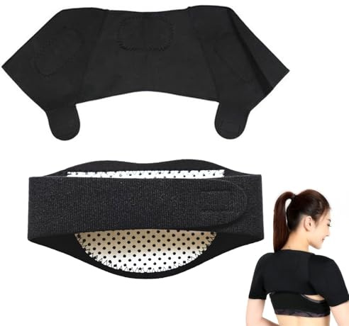 Auto-Chauffant Coussinet D'épaule, Double Support D'épaule pour Homme Femme, Bandage Épaule Chaud Unisex, Soutien des Épaules, pour Bureau Sport Maison