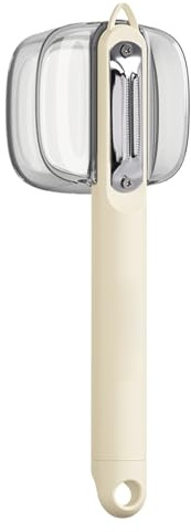 Yulokdwi Sbucciatore Con Contenitore | Pelapatate Frutta Verdura Con Contenitore - Accessorio da Cucina Antiscivolo Antispruzzi per Preparazione Pasti,Casa Dormitorio Picnic