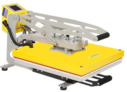 Kozivmo Clamshell-Heißpressmaschine halbautomatische 40 * 50cm Automatische Hitzepresse 2500W Transferpresse Wärmepresse Heißpresse Maschine T-Shirt Sublimationsmaschine für T-Shirts Textildruck