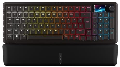 Corsair Vanguard 96 Wireless Mechanische RGB Gaming Tastatur – Schwarz | QWERTZ Deutsch, 96% Layout, Hot-Swap MLX Switches, 8000Hz Hyper-Polling, Stream Deck Integration, FlashTap SOCD