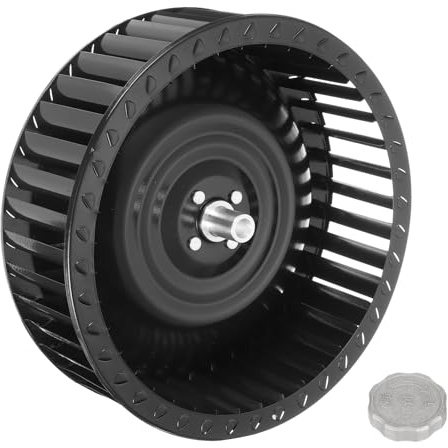 sourcing map Range Hood Wind Blower Wheel (216x70x10x27mm, Clockwise) - Silent Exhaust Furnace Blower Wheel Replacement Hood Fan Impeller Motor Accessory for Kitchen Ventilation, Black
