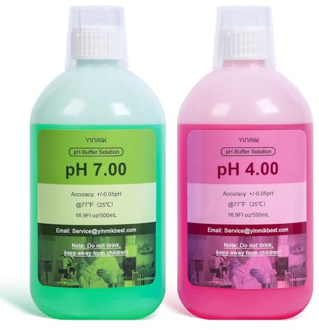 YINMIK pH Buffer Solution, 500 ml 7.00 4.00 pH Calibration for pH Meters