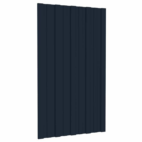 Mokuyary Dachpaneel 36 Stück Anthrazit 80 x 45 cm Verzinkter Stahl, Wellplatten Dach Welldach wetterfest, Wellblechplatten Trapezblech Dachblech für Gewächshäuser, Garagen, Schuppen
