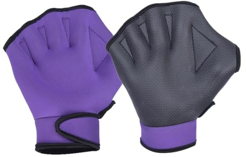 Guantes de natación para hombres, guantes de natación webbados Guantes de | Entrenamiento de natación en equipo de buceo de agua, mitones de goma sin desvanecimiento para