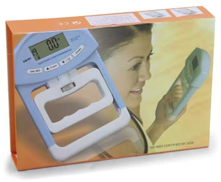 ViaGasaFamido Dinamometro Manuale Digitale con Ampio Schermo LCD e Misuratore di Misurazione della di Presa Dell'impugnatura Regolabile per Allenamenti di Riabilitazione e Fitness