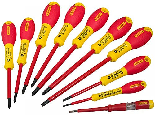 Stanley 562573 FatMax Screwdriver Set Insulated Par / Flared / Pozi (10 Pieces)