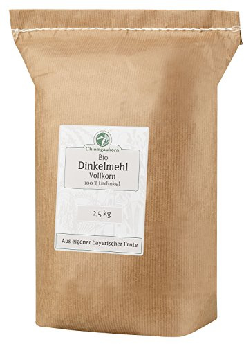 Chiemgaukorn Bio Dinkelmehl Vollkorn 2,5 kg, Urdinkel