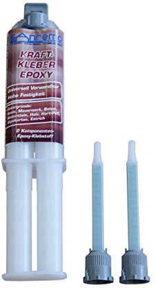 10x KRAFTKLEBER EPOXY 25ml + 20 Mischdüsen 2-Komponenten Klebstoff Epoxidharz Kleber