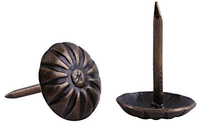 Akozon Chiodi Mobili,100pz Vintage Upholstery Nails Metallo Mobili Divano Porta Decorativo Chiodi Antichi Chiodini Tappezzeria (Daisy Nail: 11,2 * 16,6)