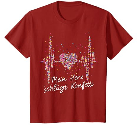 Herzschlag Puls Kölner Dom Fasching Karneval Konfetti Herz T-Shirt