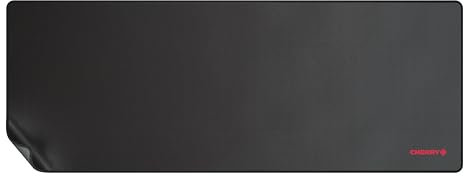 CHERRY MP 2000, TAPIS DE SOURIS PREMIUM XXL en Tissu (800 x 350 x 5 mm), Surface Lisse pour la Précision, Bords Cousus, Antidérapant, Enroulable, Noir
