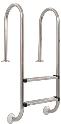Lsoiup Échelle de Piscine en Acier Inoxydable avec 2 marchepieds antidérapants, Marche de Piscine Robuste pour piscines creusées, capacité de Poids de 200 kg