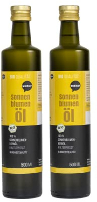 Wohltuer Huile de tournesol bio 2 x 500 ml de qualité alimentaire