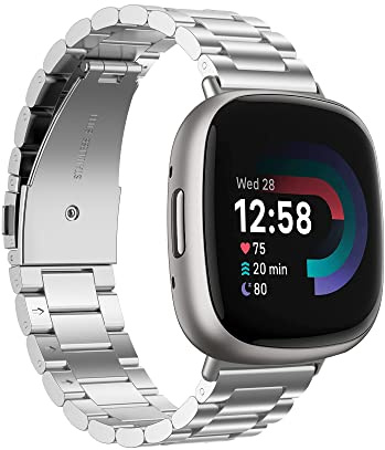 Chofit Armbänder kompatibel mit Fitbit Versa 4/Sense 2, Metall, Edelstahl, Ersatz-Armband für Sense 2/Versa 4, Edelstahl