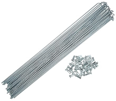 QUARKZMAN 36 Pezzi 14G J Piega Bicicletta Bicicletta Raggi con Nippli Argentato