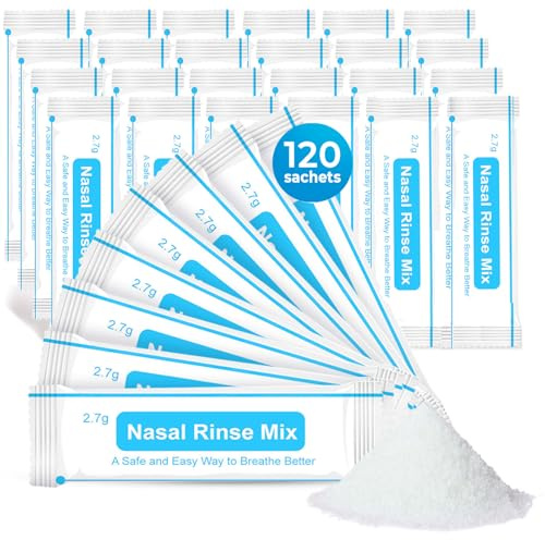 AVIDA ZEN Sale Nasale – Lavaggio Naso Adulti – Bustine da 2,7 g di sale per risciacquo nasale – LOTTO di 120 bustine – Ideale per kit di irrigazione nasale per adulti e bambini