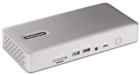StarTech.com Thunderbolt 4 Dock - Dual 4K Macbook Pro and M4 Air, Quad Monitor 4K Windows, 16 Port 40Gbps Laptop Docking Station with 100W Charging, 2 x HDMI, 2 x DisplayPort (132UE-TB4USB4DOCK)