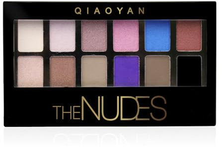 HSLFUAI Nude Eyeshadow Palette, 12 Multi Shade Nude Eyeshadow Makeup Palette, Makeup für Anfänger, für Frauen Mädchen (2)