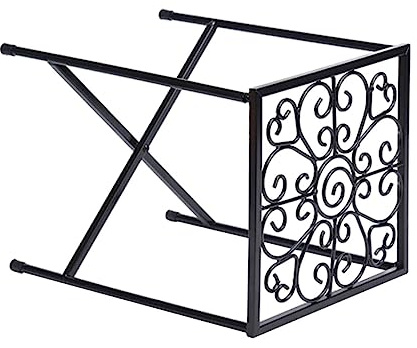 BESPORTBLE Soporte para Macetas de Hierro Negro Resistente y Decorativo, Estante para Almacenar Plantas Adecuado para Decoración del Hogar y Jardín