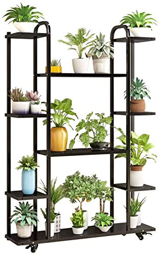 pflanzenständer, blumenstand, blumenstander Blumenregal pflanzenhocker pflanzentopf blumentopf hoch indoor holz seule Garten Blumentreppen Pflanzentreppe Ablagen deko gold metall weiß schwar