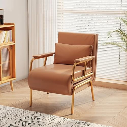 CLLBANT Stühle Umwandelbares Schlafsofa, Schlafsessel, verstellbare Freizeit-Chaiselongue für Schlafzimmer und Wohnzimmer, Chaiselongue-Couch für eine Person mit Kissen (Farbe: A, Größe: 6