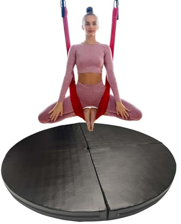 Pole Dance Matte Aerial Yoga Hoop Pole Dance Matte, Extra Große Pole Crash Matten für Das Fitnessstudio Zu Hause, Wasserdichte Trainingsschutzmatte für Erwachsene, Sicherheitskissen für Tanzböden(Colo