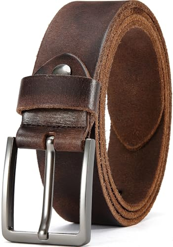 DOOPAI Gürtel Herren,Vollledergürtel Casual Arbeit Cowboy Ledergürtel 40mm | Einstellbare Gürtel für Cowboy Anzug Vielseitiges stilvolles Geschenk