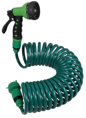 Toddmomy Tuyau à Enroulement Flexible Avec De Lavage Tuyau De Jardin Rétractable Aux Et Aux Températures Froides Pour Lavage De Voiture Et Arrosage Plantes