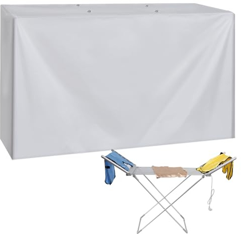 Povxlum Extended mopping Heated Airer Cover Groundlevel Winged Heated Clothes Airer Drying Cover Clothes Drying Rack Cover Fit with Winged Heated Airer, Heated Clothes Airer Cover Only (Dark Gray)
