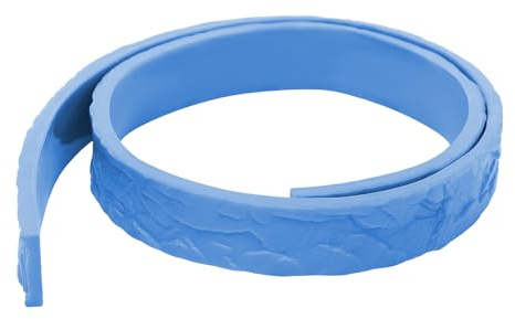 Lemoeyes Concrete Mold, Concrete Edge Form Mold Concrete Stone Rock Edge Form Liner Concrete Texturing Mold for Step, Swimming Pool, Bench, Fireplace (Blue, 2.75 W x 90.55 L x 0.79 T)