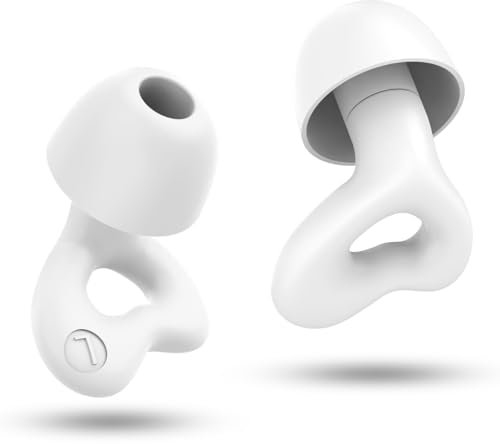 Bouchon d'oreille pour dormir, Bouchons doreilles anti bruit, Silicone souple, Réutilisables, Adaptés à la réduction du bruit et aux vols, 8 embouts auriculaires en XS/S/M/L