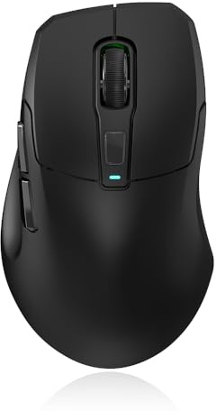KYSONA Trådlös spelmus, 24000 DPI, 1K pollningsfrekvens, Tri-Mode 2,4 GHz/USB-C/Bluetooth ergonomisk mus, webbdriven, 120 timmars batteritid, uppladdningsbara spelmöss för PC/Mac/surfplatta/Xbox