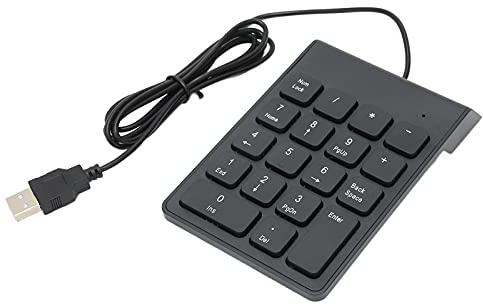 Elprico Mini Clavier Numérique USB Portable, 18 Touches Silencieuse et Confortable pour Le Carnet de Bureau PC avec Conception de Fiche et de Lecture Pratique, Facile à Installer, Idéal