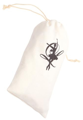 Ballettschuhträger 13x27 cm Canvas Aufbewahrungsbeutel mit Kordelzug | Beige, Geruchsneutral und Atmungsaktiv, Wiederverwendbar und Leicht zu Reinigen, für Balletttanz und Alltag