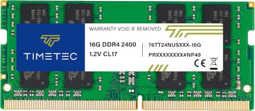 Timetec Premium 16 GB DDR4 2400 MHz (PC4-2400T) PC4-19200 SODIMM – Non-ECC Unbuffered, 260-Pin, 1,2 V, CL17, Speichermodul für Laptops, Mini-PCs und All-in-One-Computer