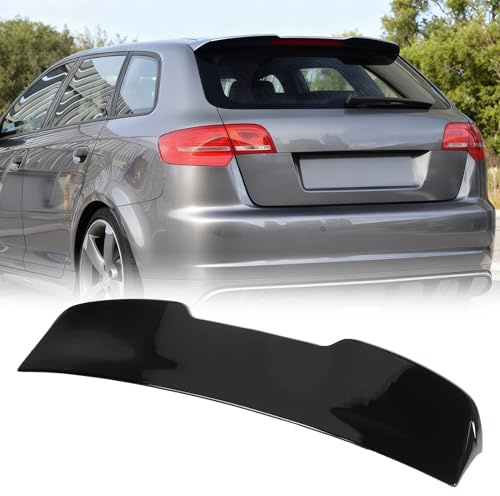 MUTUSAISI Aileron becquet arrière pour Audi A3 Sportback 8P 5portes 2004-2012, Noir Brillant de Coffre Aile Spoiler de Toit Hayon Wing Arrière Accessoires