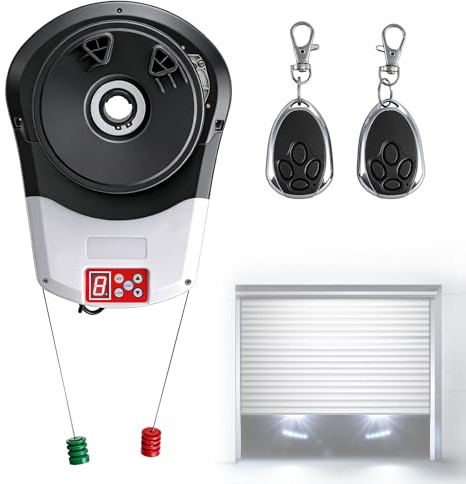 BAOSHISHAN Automatic Roll Up Door Opener Garage Door Motor with 2 Remote | Built-in 800N Motor,for Garage Warehouse Store Barn